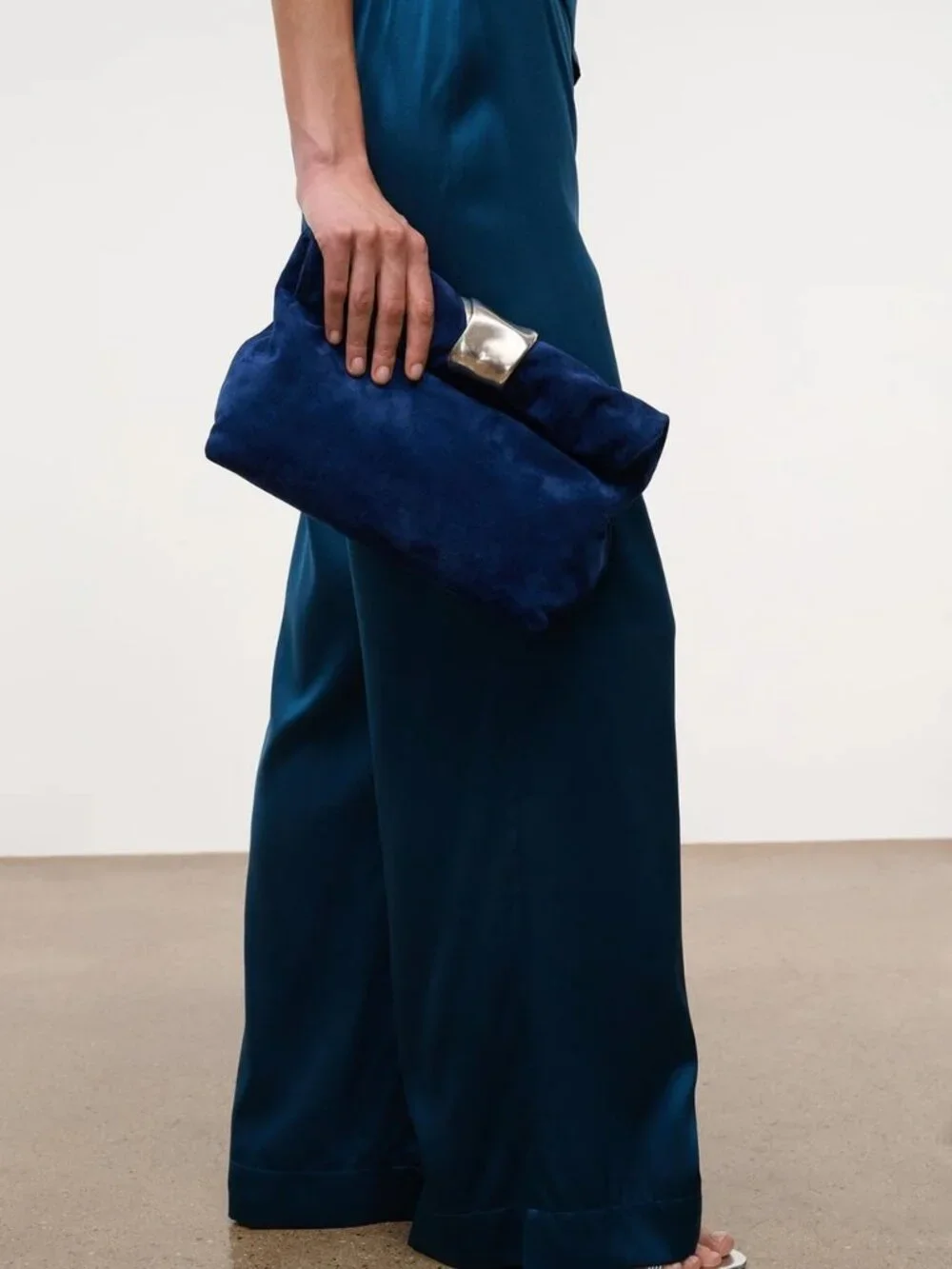 Staud Cuff Clutch in Cobalt